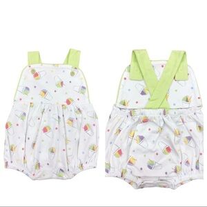 LA LUNA BOY  GIRL SNOWBALL
SLEEVELESS BUBBLE ROMPER JUMPSUIT